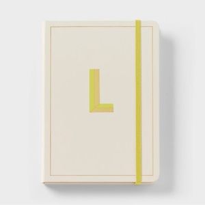 192pg College Ruled Journal 5"'×7" Cream
Monogram L - Opalhouse™ notebook